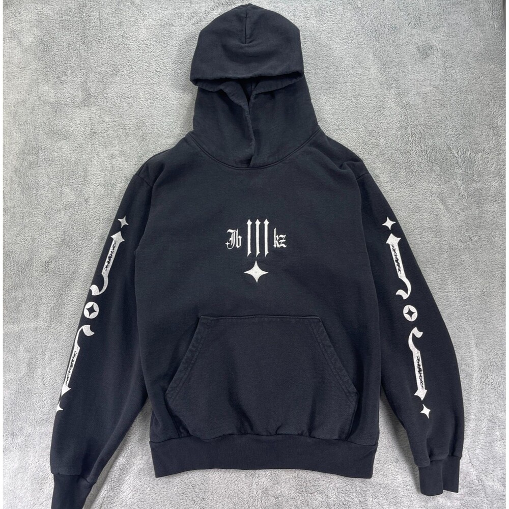 Jabbawockeez Old English Hoodie Mens Medium Black Established Two Thousand Three
